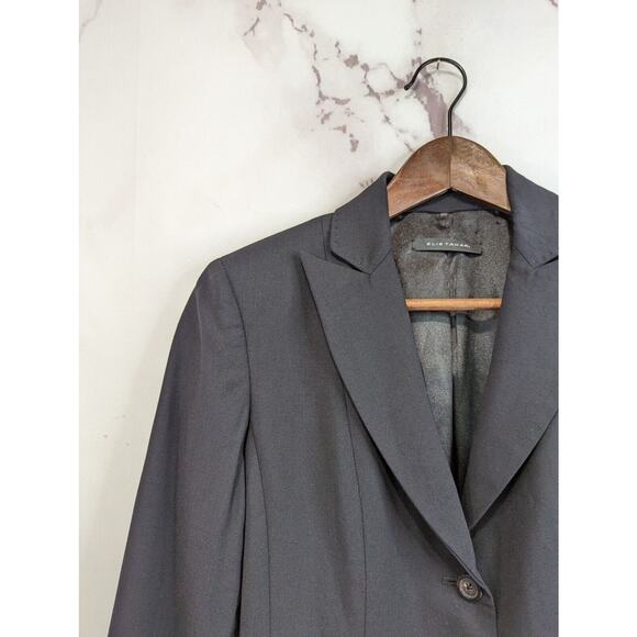 Elie Tahari Blazer Women 2 XS Wool Black 3 Button Suit Jacket Business Office - Picture 2 of 15